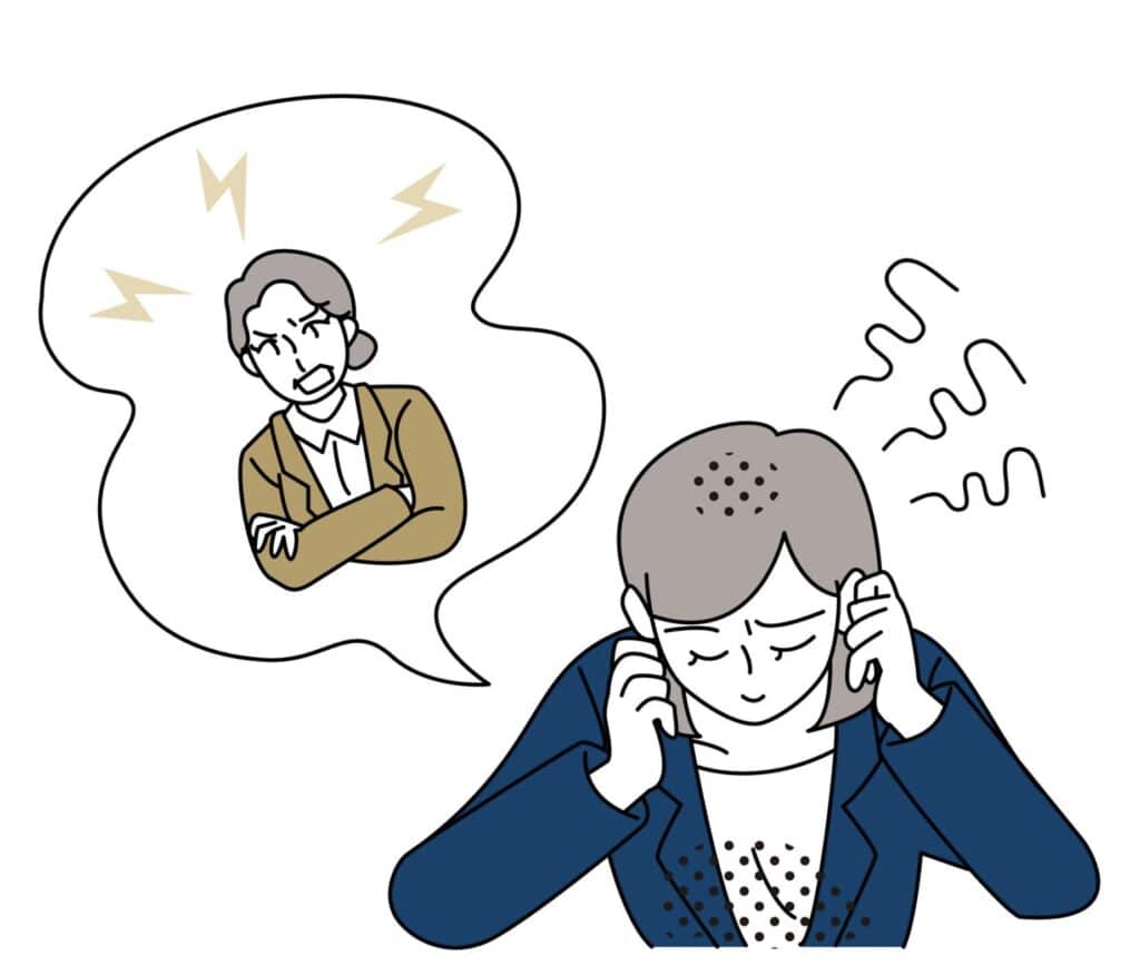 Illustration showing the emotional difference between imposter syndrome vs anxiety at work